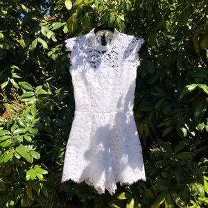 Alexis ivory off white lace sleeveless romper